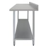 KuKoo 5ft Food Preparation Kitchen Catering Table, Stainless Steel, 250kg Capacity