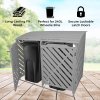 Double Wheelie Bin Storage Shed Wooden Dustbin Store Cupboard Outdoor Grey Wash Timber Cover Lockable Latched Recycling Garden