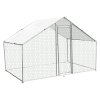 Walk In Chicken Run Cage Coop 4m x 2m x 2m Dog Pen House Kennel Large Metal Enclosure Rabbits Ducks Poultry Roof Cover Shelter Sunshade Pets Outdoor Backyard Farm Animal