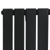 Flat Single Column Radiator - 600 x 700mm - Black