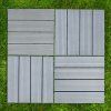 33 x WPC Decking Tiles Grey Terrace Decking Wood Plastic Composite DIY Interlocking Flooring Balcony Roof Terrace Hot Tub Outdoor Deck Tiles Click & Go Easy Clean Weather Resistant 30 x 30 cm (3 m?_)