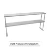 Double Tier Shelving for 5ft Catering Prep Table Commercial Kitchen Bench Overshelf Stainless Steel Heavy-duty 150 x 75 x 30cm (WxHxD)