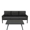 Aluminium 4 Piece Sofa Set - Anthracite Grey