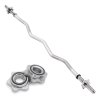 Body Revolution EZ Barbell Bar - 1.2m EZ Weight Lifting Bar for 1 Inch Standard Weights Plates - Barbell for Bench Press, Curls and Bodybuilding With Spinlock