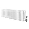 Traditional 4 Column Radiator & Valves - 300 x 1010mm - White