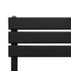 Vertical Towel Radiator Designer Flat Panel 1200mm x 600mm Bathroom Heated Rail Matt Black Central Heating Ladder Heater Wall Mounted Carbon Steel FREE Cleaning Brush Fixing Kit & Brackets