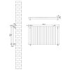 Oval Single Column Radiator - 600 x 1020mm - Anthracite Grey