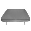 Hot Tub Cover Spa Lid 2m x 2m Square Grey Hard Top Weatherproof PVC Leather Foam 25KG/m3 Density Galvanized C-Channel UV Mildew Flame Resistant