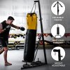 Folding Punch Bag Stand 68kg 150lbs Free Standing Hanging Frame Height Adjustable 182cm - 230cm / 6ft - 7.5ft Boxing Martial Arts Equipment Stable Triangle Base Heavy Duty Steel Weight Plate Holder