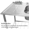 Catering Sink Stainless Steel Kitchen Commercial Restaurant Double Bowl Storage Shelf Unit & Tap  / Left Hand Drainer