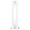 Flat Panel Radiator With Mirror 1800mm x 425mm & TRV Chrome Valves Designer Double Column Vertical White Carbon Steel Wall Mounted Kitchen Living Room Cleaning Brush Fixing Kit & Brackets