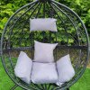 Swing Hanging Egg Chair Rattan Bench Garden Patio Outdoor Indoor Furniture Hammock Basket Seat Black | with Cushions, Waterproof Cover and Stand