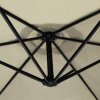3m Cantilever Garden Parasol Banana Hanging Umbrella Winding Crank Shade Patio Outdoor Sun Shade Tilt UV Protection | Cream Fan Base