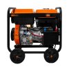 Portable Diesel Generator Open Frame ATS Electric Start 5kVA Three Phase 10HP 6.3kW 230 / 400V Emergency Power AC DC Output Powder Coated Steel 12.5L Fuel Capacity 77dB 4 x 8