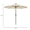 LED Tilt Parasol 2.7m - Cream
