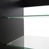 Retail Glass Shelf Product Display Shop Counter Showcase Lockable Cabinet Unit Black - K1200