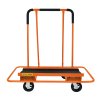 Plasterboard Trolley Dry Wall Cart Sheetrock Board Sheet Material Carrier Dolly Transporter 1000kg 2200lbs Heavy Duty Steel 2 Fixed & 2 Swirl Wheels 2 Brakes Foam Handle Non Slip Rubber Matting