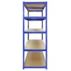 T-Rax Pack of 9 Garage Shelving Unit Extra Wide - 5 Tier Heavy Duty Rack for Storage Steel Utility Shelves | Metal & MDF Boltless Racking Assembly System | 280KG Per Shelf + FREE Rubber Mallet