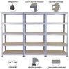 3 Racking Bays 90cm Garage Shelving Storage Warehouse Shelves Unit Steel 5 Tier