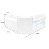 Triton LED Shop Counter Set K1500, B1500 & CM60 - White