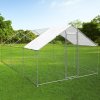 Walk In Chicken Run Cage Coop 4m x 6m x 2m Dog Pen House Kennel Large Metal Enclosure Rabbits Ducks Poultry Roof Cover Shelter Sunshade Pets Outdoor Backyard Farm Animal