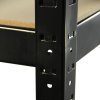 75cm Wide Racking Garage Storage Shelving Heavy Duty 5 Tier Shelf Unit (Black)