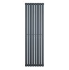 Oval Single Column Radiator - 1600 x 480mm - Anthracite Grey