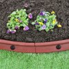 Flexible Lawn Edging Garden Border Grass Pathways Path Edge Vegetable Plot Flowerbed Raised Borders Rubber Artificial Grass Terracotta | Pack of 10 x 1.2m