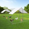 Walk In Chicken Run Cage Coop 4m x 8m x 2m Dog Pen House Kennel Large Metal Enclosure Rabbits Ducks Poultry Roof Cover Shelter Sunshade Pets Outdoor Backyard Farm Animal