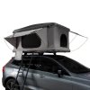 Car Roof Top Tent Grey Large Hard Shell Box Gas Assisted Pop Up Bunk 2-3 Person 3000mm Waterproof Camping Telescopic Ladder 5.5cm Mattress Boot Bags Anti Condensation FREE Storage Net & Solar Torch