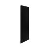 Designer Radiators 160 x 56cm Flat Panel Modern Central Heating Matt Black Vertical Column Double Panel Wall Mounted Slimline Kitchen Living Room Bathroom Commercial Cleaning Brush & Fixing Kit