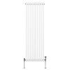 Traditional 3 Column Radiator 1800mm x 472mm Modern Central Heating Heater Gloss White Carbon Steel Vertical Wall Mounted Kitchen Living Room Bathroom Cleaning Brush Fixing Kit & Brackets