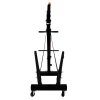 Engine Crane 2 Tonne Ton 2000kg Hydraulic Pump Handle Folding Legs Hoist Lift Jack Stand Handle 6 Portable Heavy Duty Wheels Workshop Garage 4 JIB Positions Chain Hook Black Powder Coated Steel