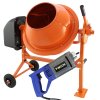 70L Cement Mixer 250W & Hand Held Electric Concrete Vibrator 1100W Vibrating Poker Hand Held 35mm Shaking Needle 2m Flexible Shaft Drum Mortar Plaster Portable Stand Wheels Powerful Mixing