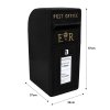 Royal Mail Post Box with Floor Stand ER Cast Iron Wall Mounted Wedding Authentic Pillar Replica Lockable Post Office Letter Box Black