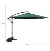Cantilever Parasol 3m With Half Fan Base - Green