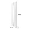 Flat Panel Radiator With Mirror 1800mm x 565mm & TRV Chrome Valves Designer Double Column Vertical White Carbon Steel Wall Mounted Kitchen Living Room Cleaning Brush Fixing Kit & Brackets