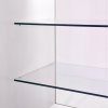 Retail Glass Shelf Product Display Shop Counter Showcase Lockable Cabinet Unit White - K1200