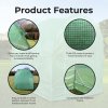 Polytunnel Greenhouse Walk In Galvanised Windows Doors Growhouse PE Cover Gardening Metal Frame Outdoor Garden Tent Vegetable Flower Plant 25mm Diameter | 6 x 3m