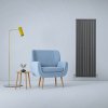 Designer Radiators 160 x 56cm Flat Panel Modern Central Heating Anthracite Grey Vertical Column Double Panel Wall Mounted Slimline Kitchen Living Room Bathroom Commercial Cleaning Brush & Fixing Kit