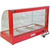 KuKoo 90cm Electric Food Warmer Cabinet, Red, 95cm x 59cm x 45cm, Steel, Glass