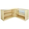 MonsterShop Nova Shop Counters Set & Retail Showcase Cabinet Display, Maple, Melamine MDF