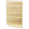 MonsterShop LM60 Corner Shop Counter Retail Showcase Display Cabinet, Maple, 60cm x 90cm x 60cm