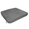Hot Tub Cover Spa Lid 2m x 2m Square Grey Hard Top Weatherproof PVC Leather Foam 25KG/m3 Density Galvanized C-Channel UV Mildew Flame Resistant
