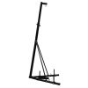 Folding Punch Bag Stand 68kg 150lbs Free Standing Hanging Frame Height Adjustable 182cm - 230cm / 6ft - 7.5ft Boxing Martial Arts Equipment Stable Triangle Base Heavy Duty Steel Weight Plate Holder
