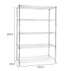 Wire Shelving Rack 5 Tier Metal Storage Unit Heavy Duty Free Standing Boltless Height Adjustable Shelves & Levelling Feet Kitchen Office Garage Silver Chrome 1000kg Weight Capacity