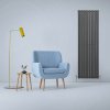 Designer Radiators 180 x 56cm Flat Panel Modern Central Heating Anthracite Grey Vertical Column Double Panel Wall Mounted Slimline Kitchen Living Room Bathroom Commercial Cleaning Brush & Fixing Kit