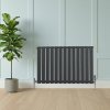 Flat Single Column Radiator - 600 x 910mm - Anthracite Grey