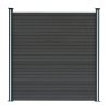 Composite Fence Panel x 10 & LED Posts x 11 - Grey
