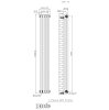 Traditional 2 Column Radiator - 1500 x 200mm - Raw Metal